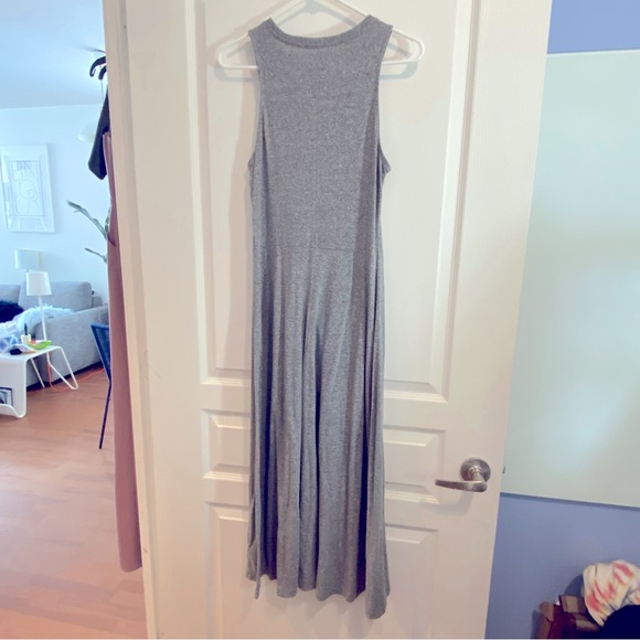 GAP Sleeveless Knot Twist Midi Dress - Heather Grey - Size S Tall - Like New - Picture 2 of 3